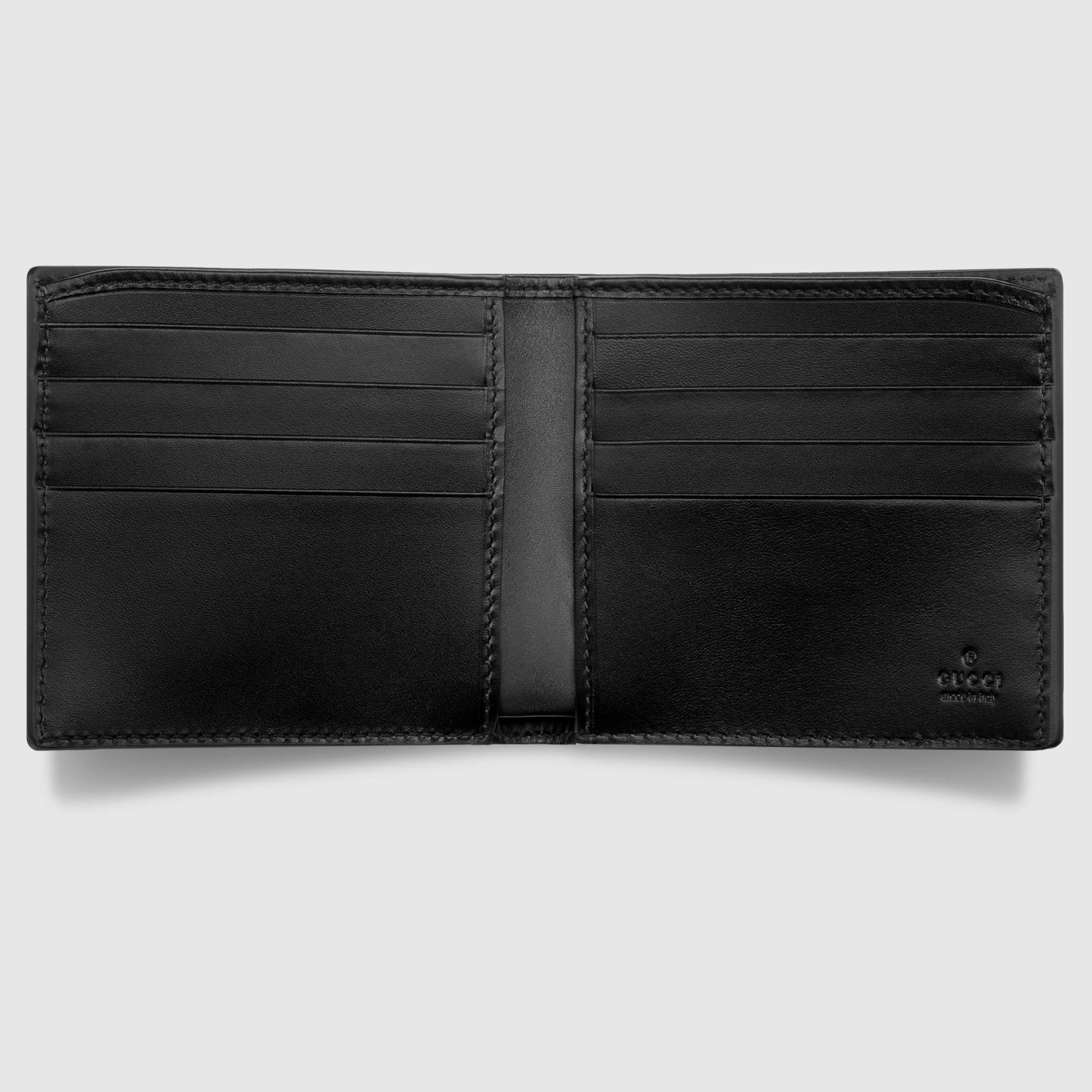 Gucci Leather Elastic Signature Wallet in Black for Men Lyst